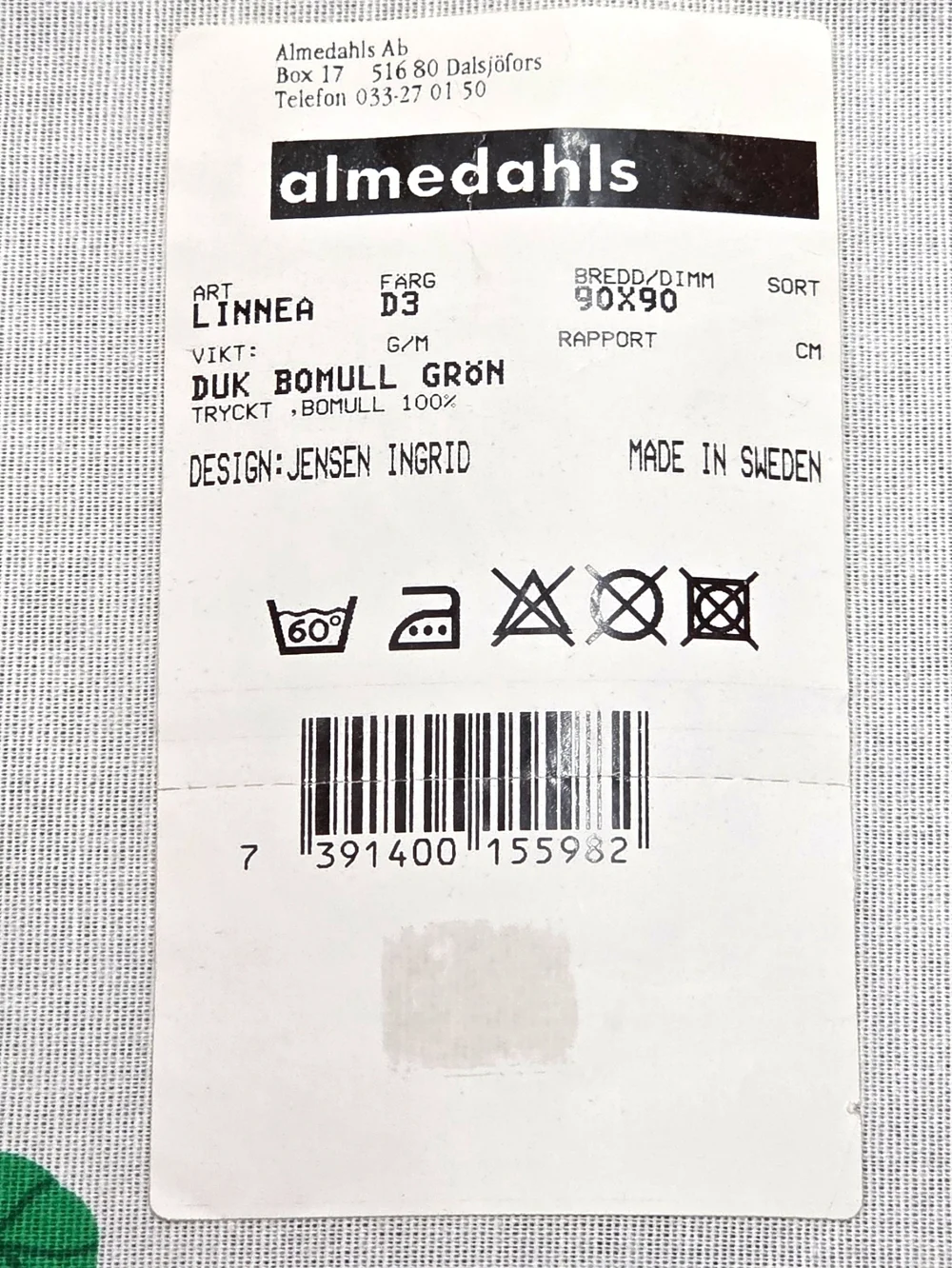 Almedahls Swedish Vintage Tablecloth - 